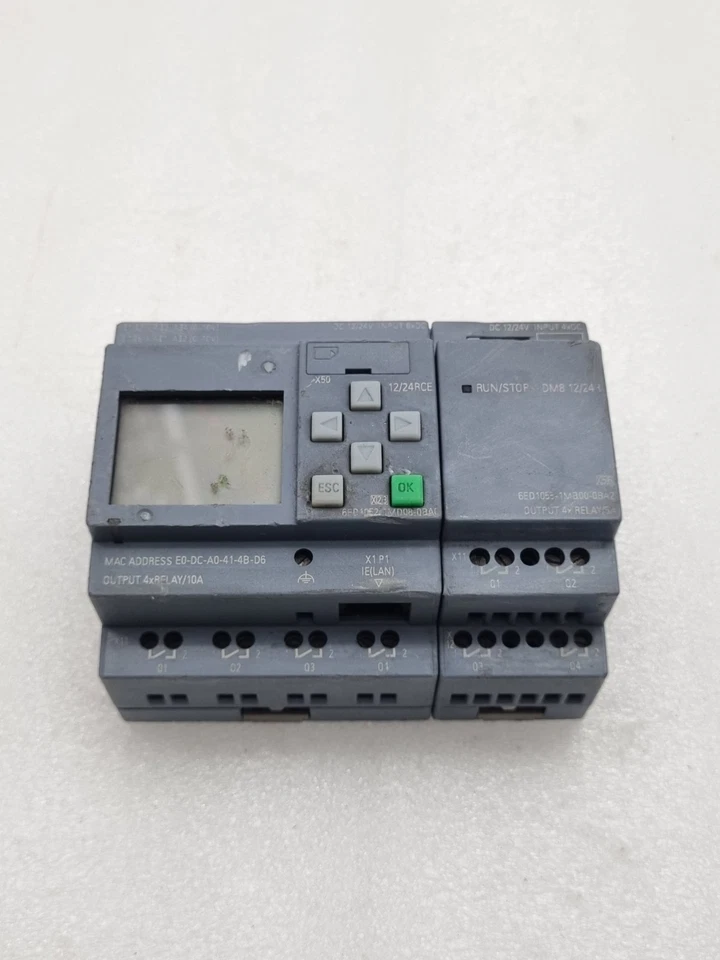 Siemens 6ED1052-1MD08-0BA0 Logo With 6ED1055-1MB00-0BA2 Expansion Module (Used)